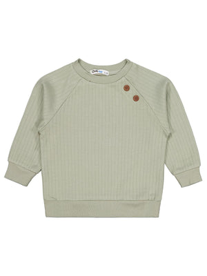 Civil Boys Süs Düğmeli 2-5 Yaş Sweatshirt - Yeşil