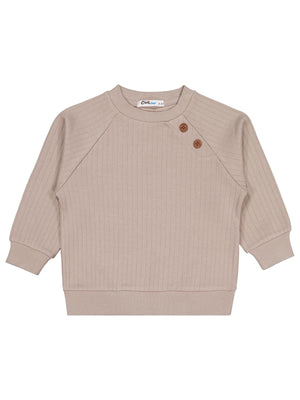 Civil Boys Süs Düğmeli 2-5 Yaş Sweatshirt - Bej