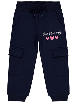 Civil Girls Kargo Cepli 2-5 Yaş Eşofman Altı - Lacivert