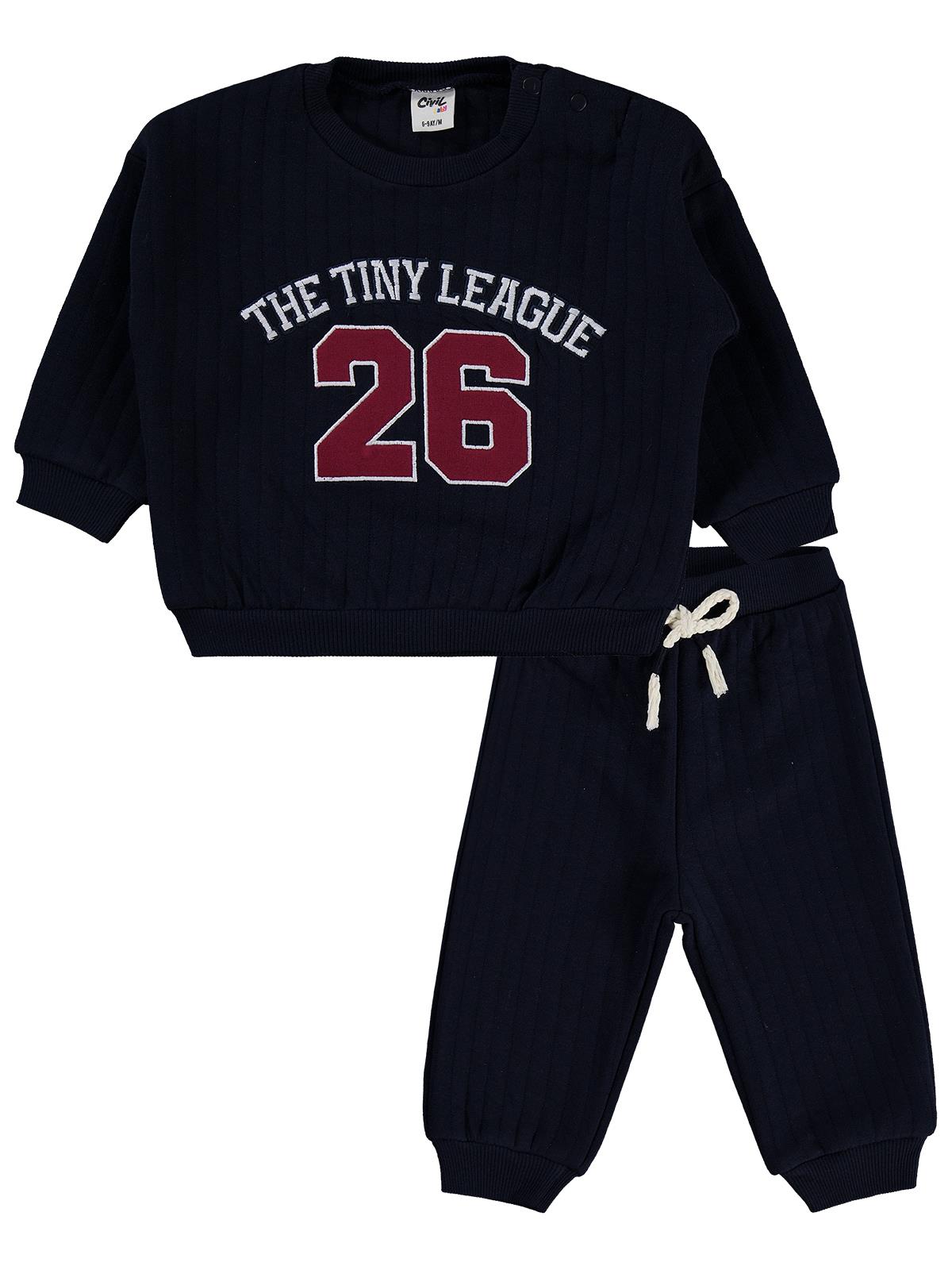 Civil Baby The Tıny League Nakışlı 6-18 Ay Takım - Lacivert