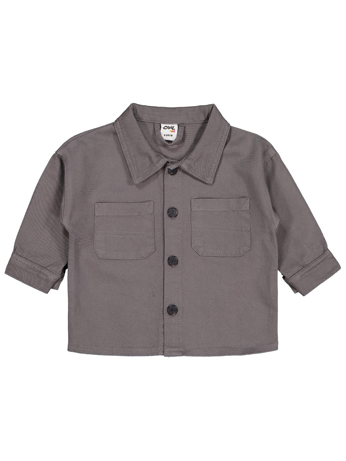 Civil Baby Oscar Jacket 6-18 Ay Gömlek - Gri