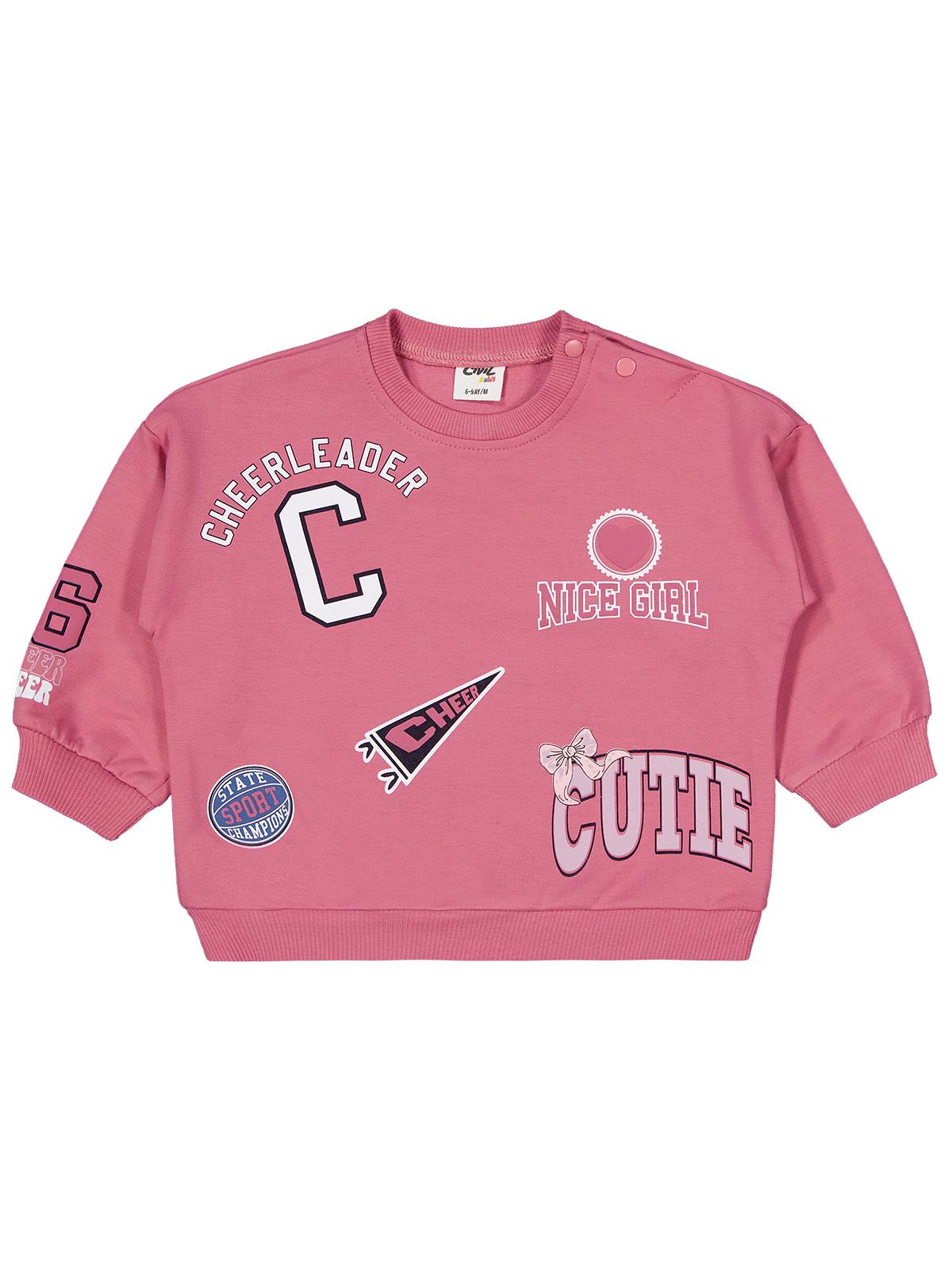 Civil Baby Harf ve Yazı Baskılar 6-18 Ay Takım - Pembe