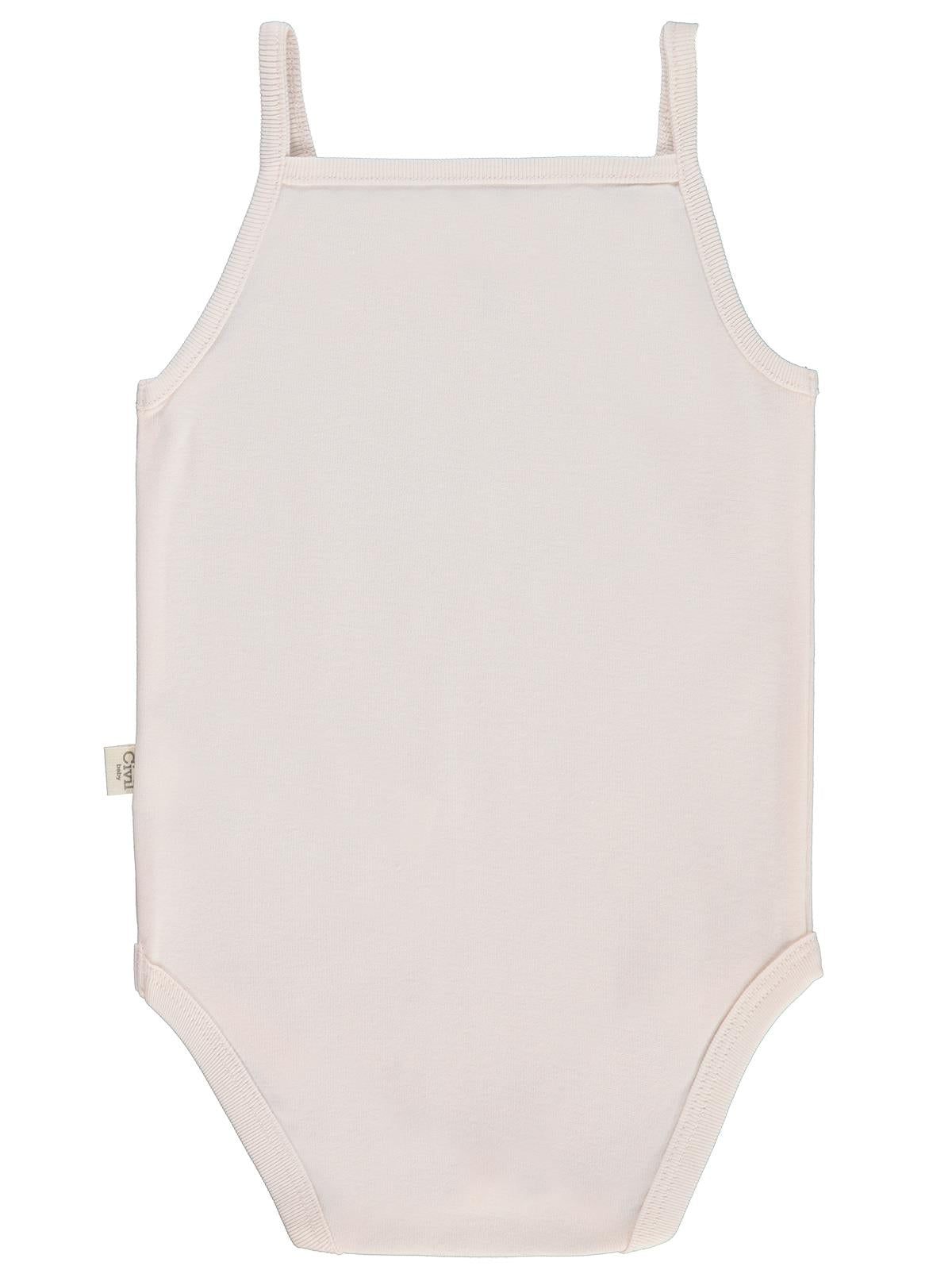 Civil Baby 3 lü Basıc İp Askılı 0-36 Ay Çıtçıtlı Badi - Pudra