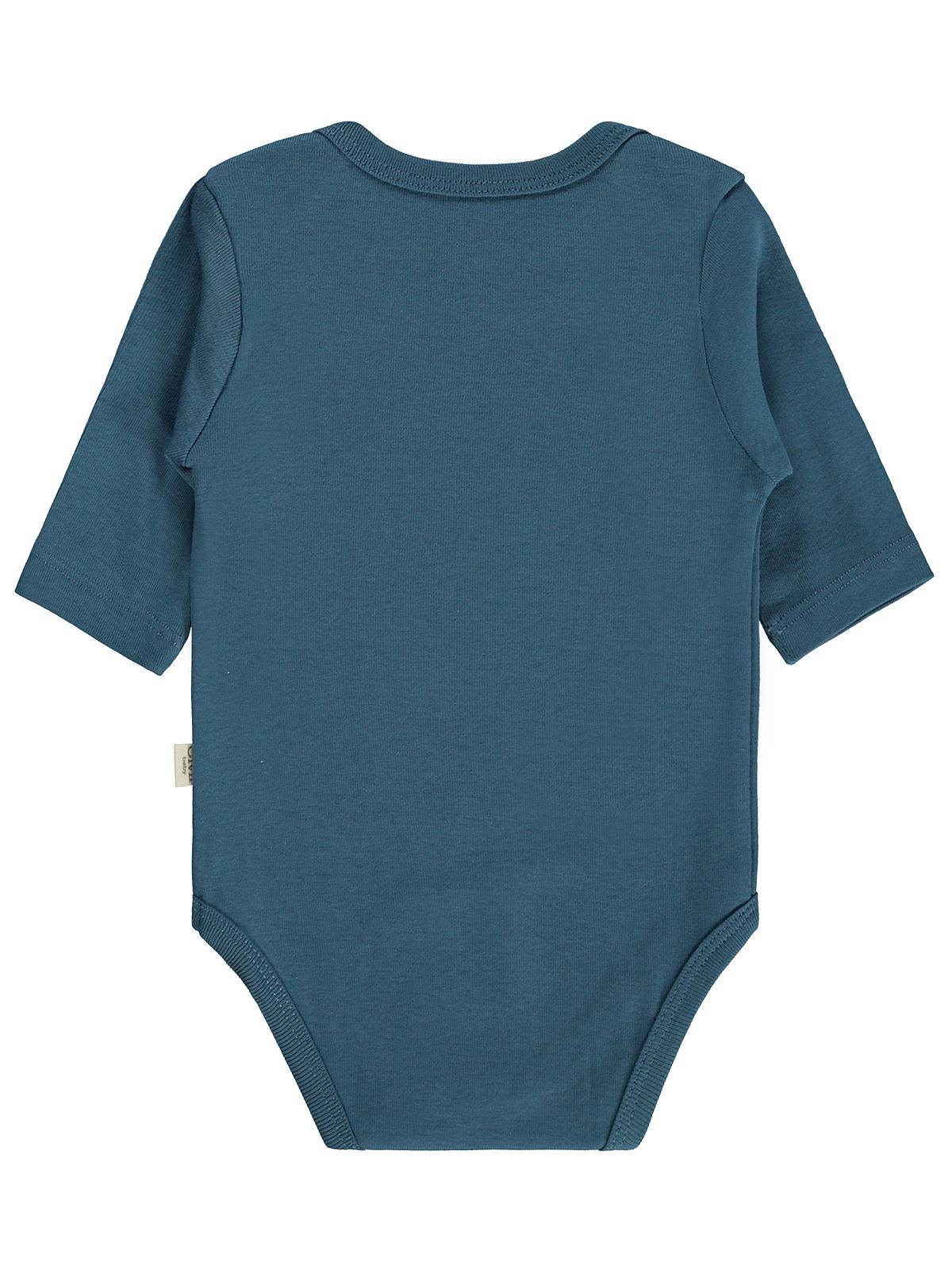Civil Baby 3 lü Aslan Empirmeli Uzun Kol 0-36 Ay Çıtçıtlı Badi - Hardal