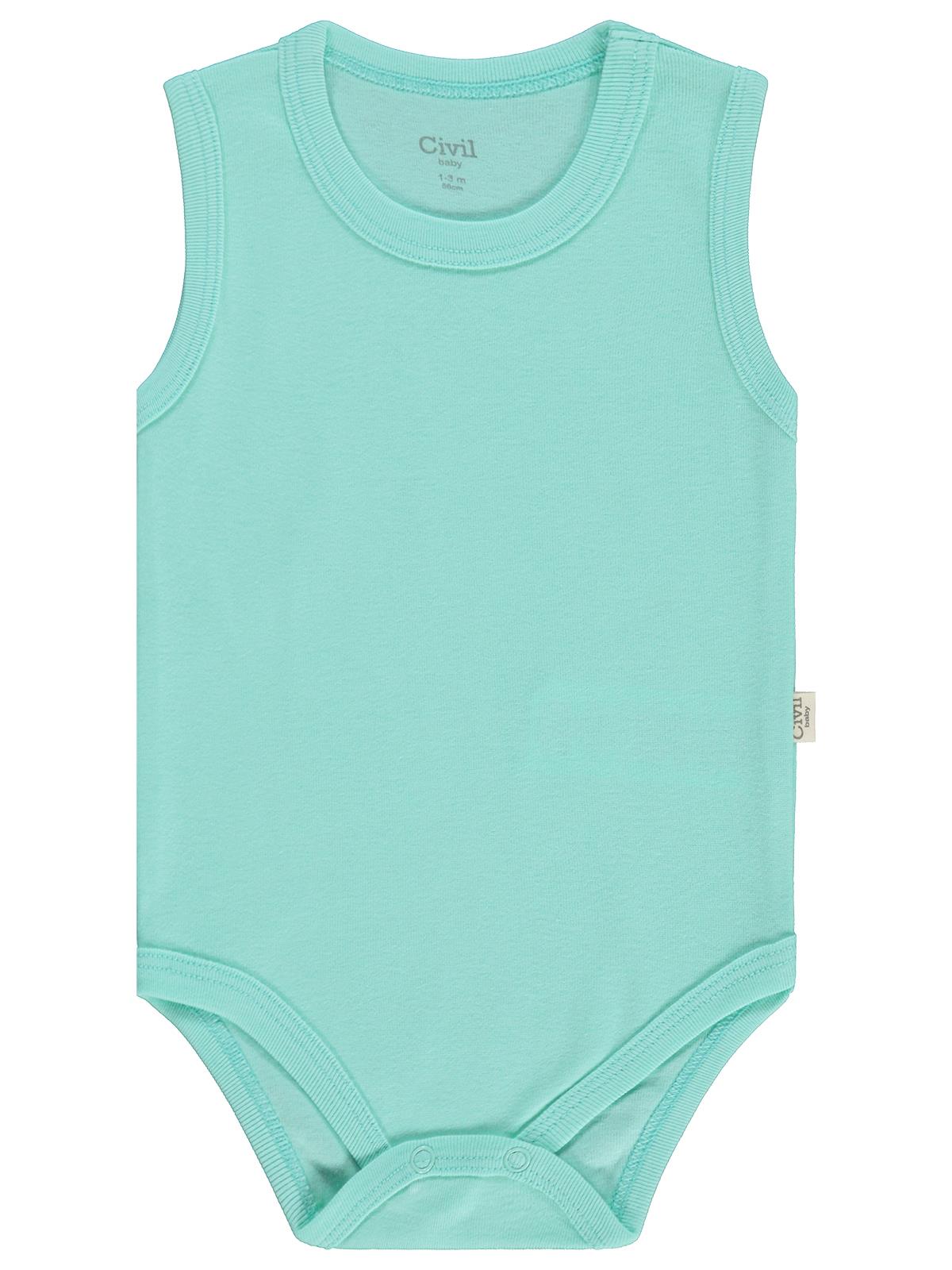 Civil Baby 5 li Basıc Sıfır Kol 0-36 Ay Çıtçıtlı Badi - Kırmızı