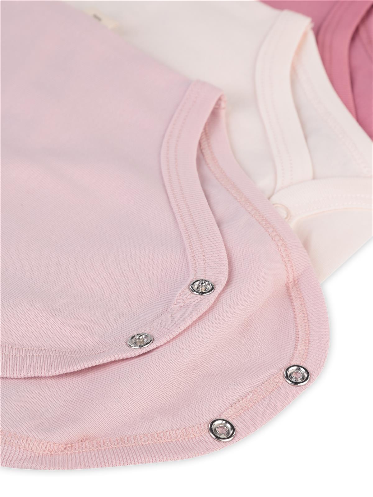 Civil Baby 5 li Basıc İp Askılı 0-36 Ay Çıtçıtlı Badi - Pembe