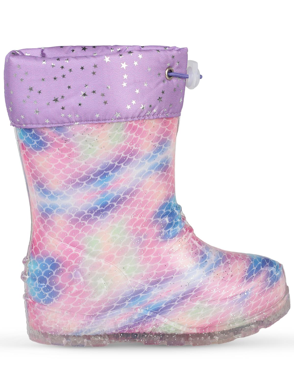 Civil Boots Simli Pul 22-28 Numara Yağmur Çizmesi - Lila