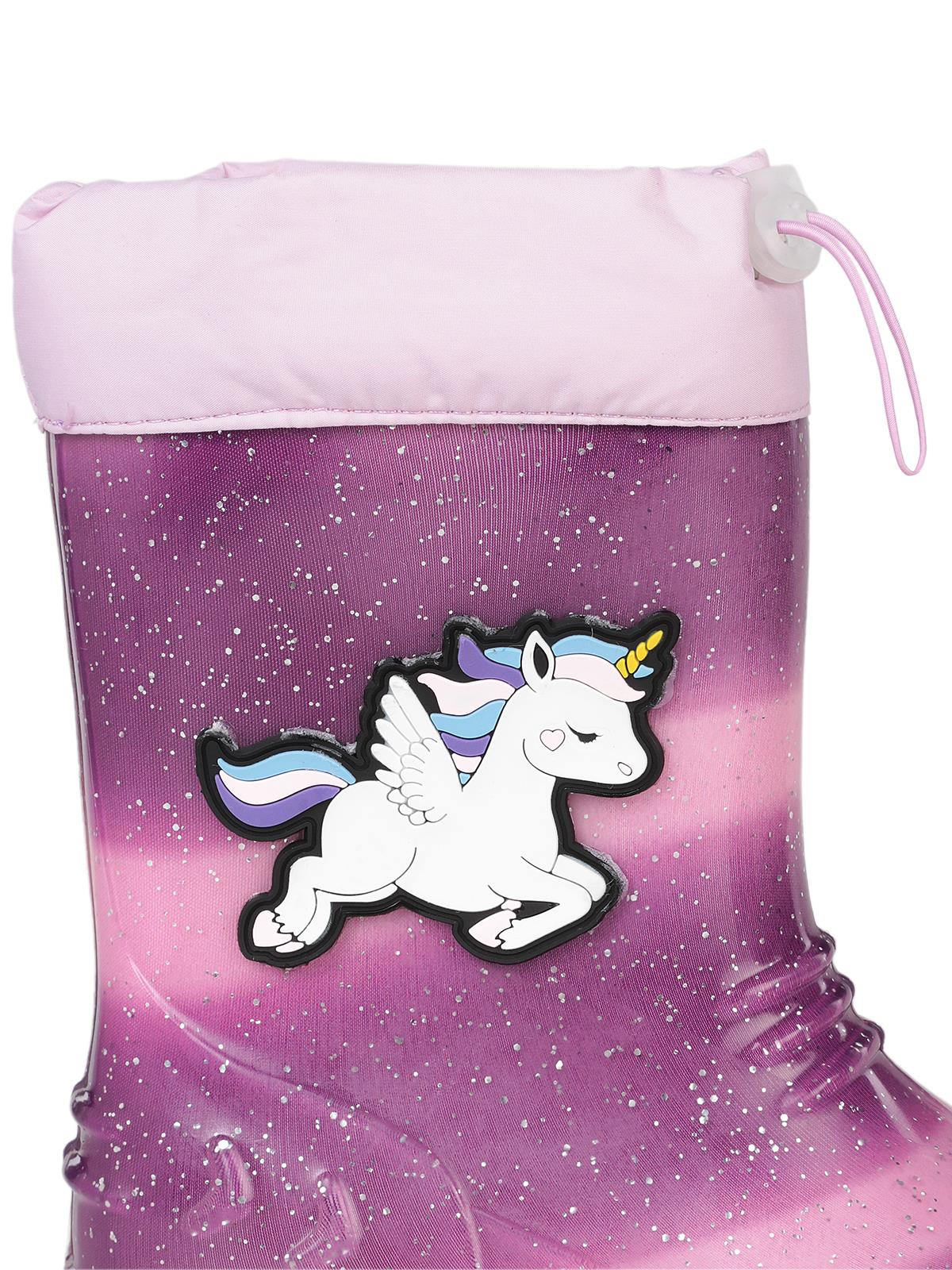 Civil Boots Simli Unicorn 30-36 Numara Yağmur Çizmesi - Lila