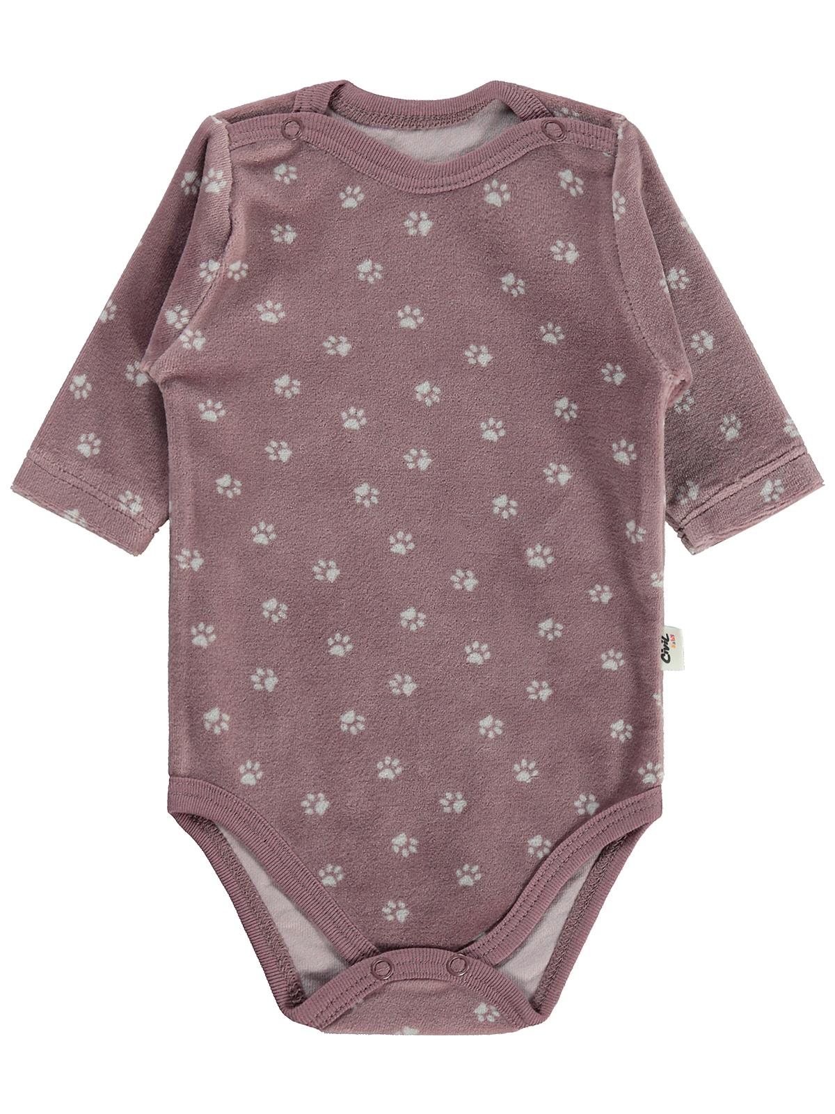 Civil Baby Mini Pati Empirme 1-18 Ay Çıtçıtlı Badi - Kahve