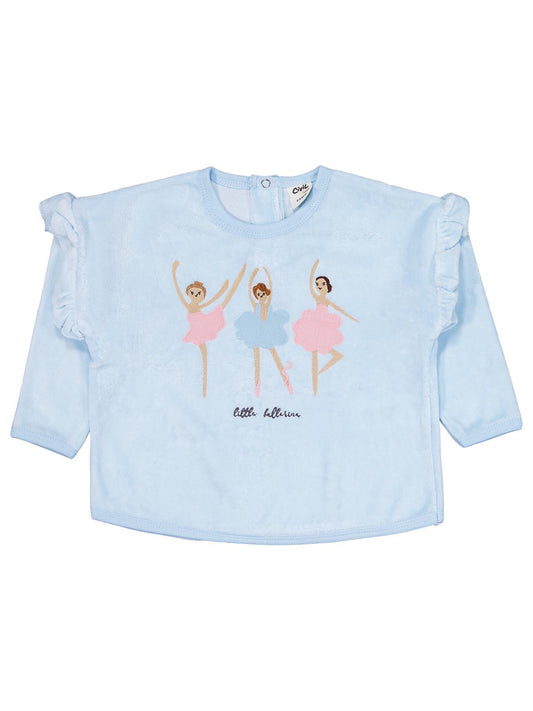 Civil Baby Balerin Nakışlı 6-18 Ay Takım - Mavi