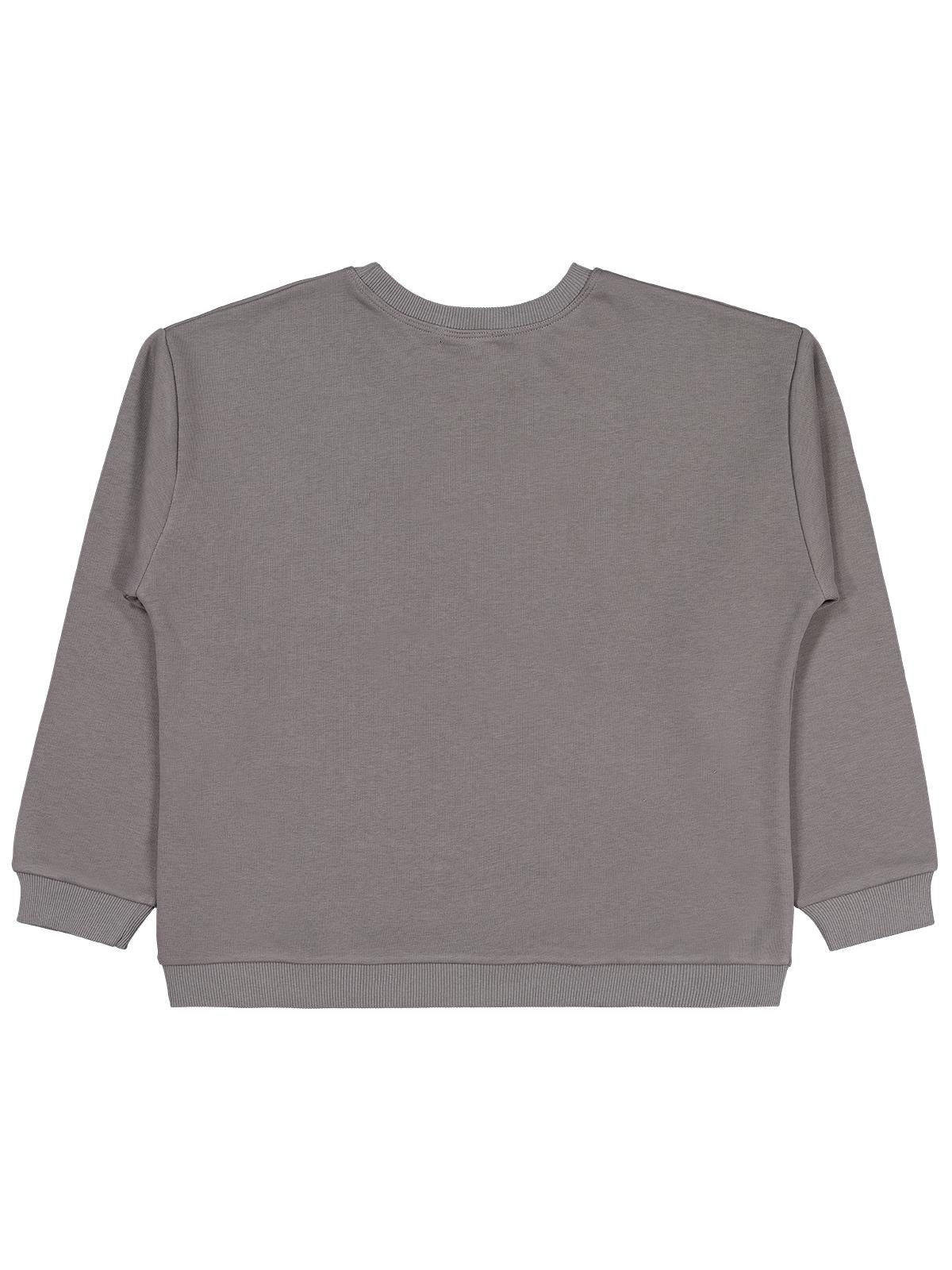 Civil Boys Ayı  Nakışlı 10-13 Yaş Sweatshirt - Gri