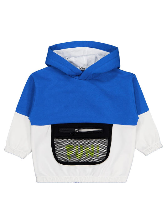 Civil Boys Fun Baskılı 2-5 Yaş Sweatshirt - Mavi