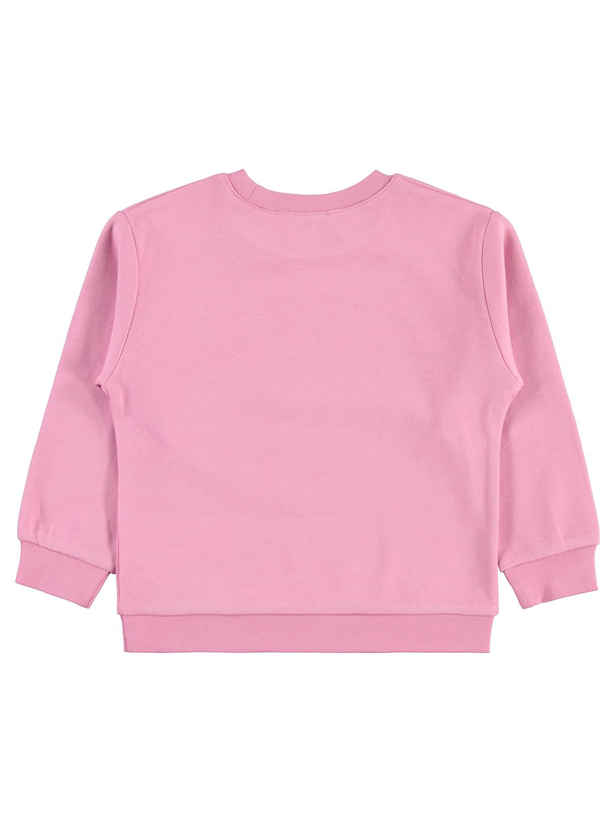 Civil Girls Renkli Kelebek Baskılı 2-5 Yaş Sweatshirt - Pembe