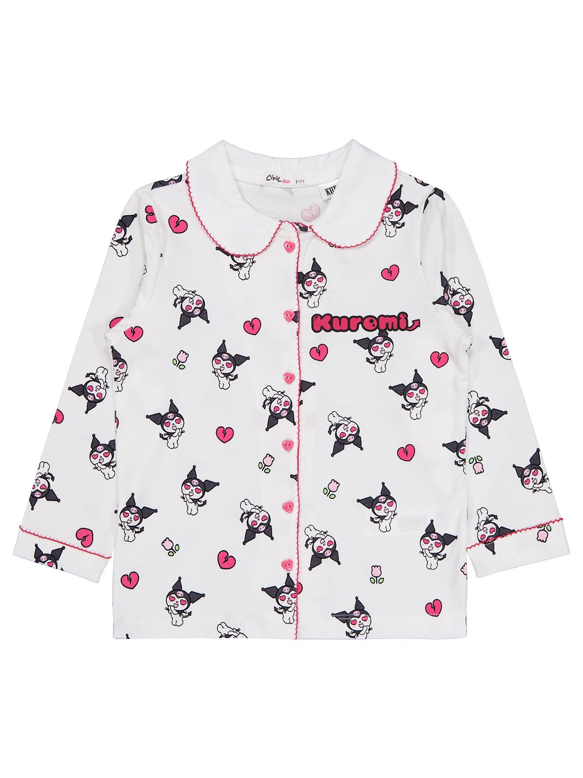Kuromi 10-13 Yaş Pijama Takımı - Ekru