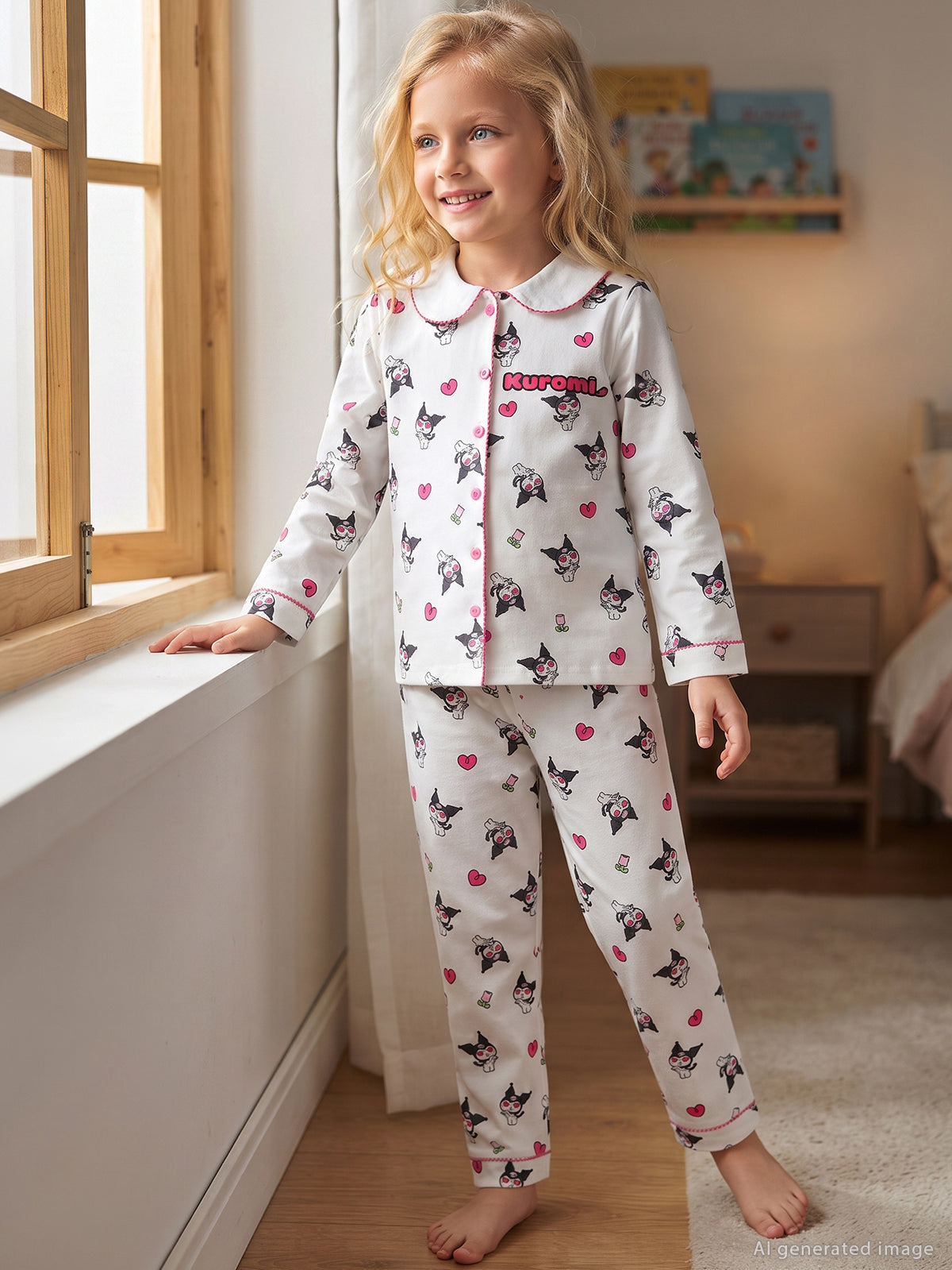 Kuromi 10-13 Yaş Pijama Takımı - Ekru
