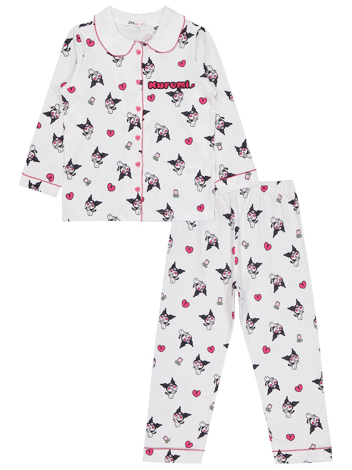 Kuromi 10-13 Yaş Pijama Takımı - Ekru