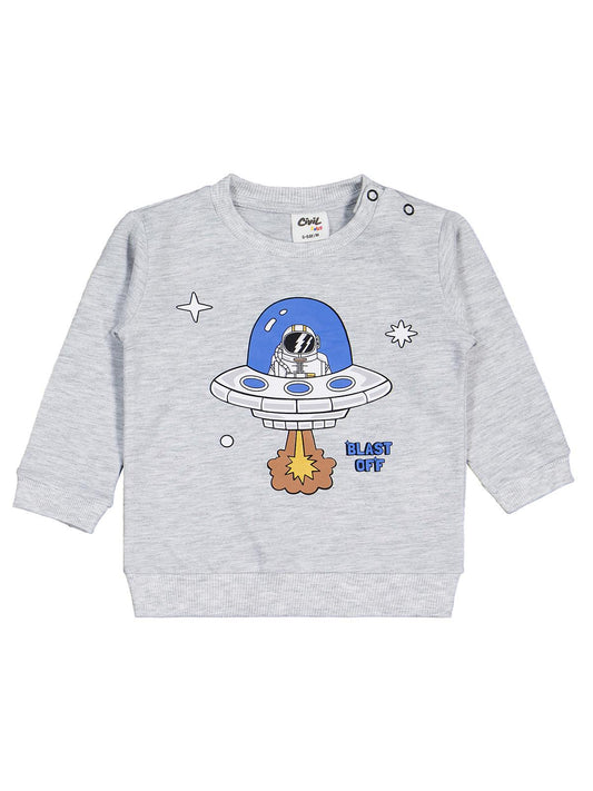Civil Baby Astronot Baskılı 3'lü Set 6-18 Ay Sweatshirt