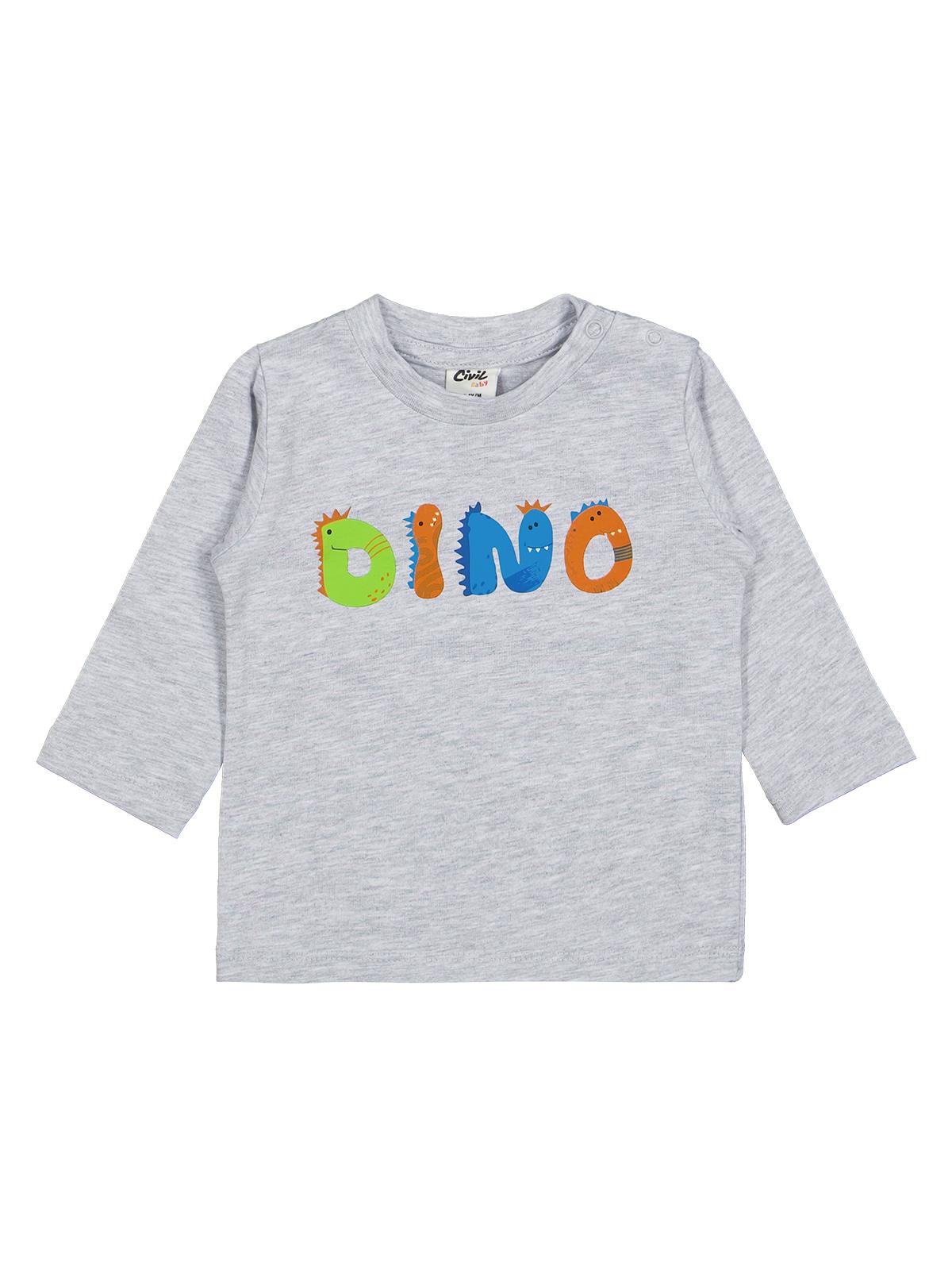 Civil Baby Dıno Baskılı 3'lü Set 6-18 Ay Sweatshirt