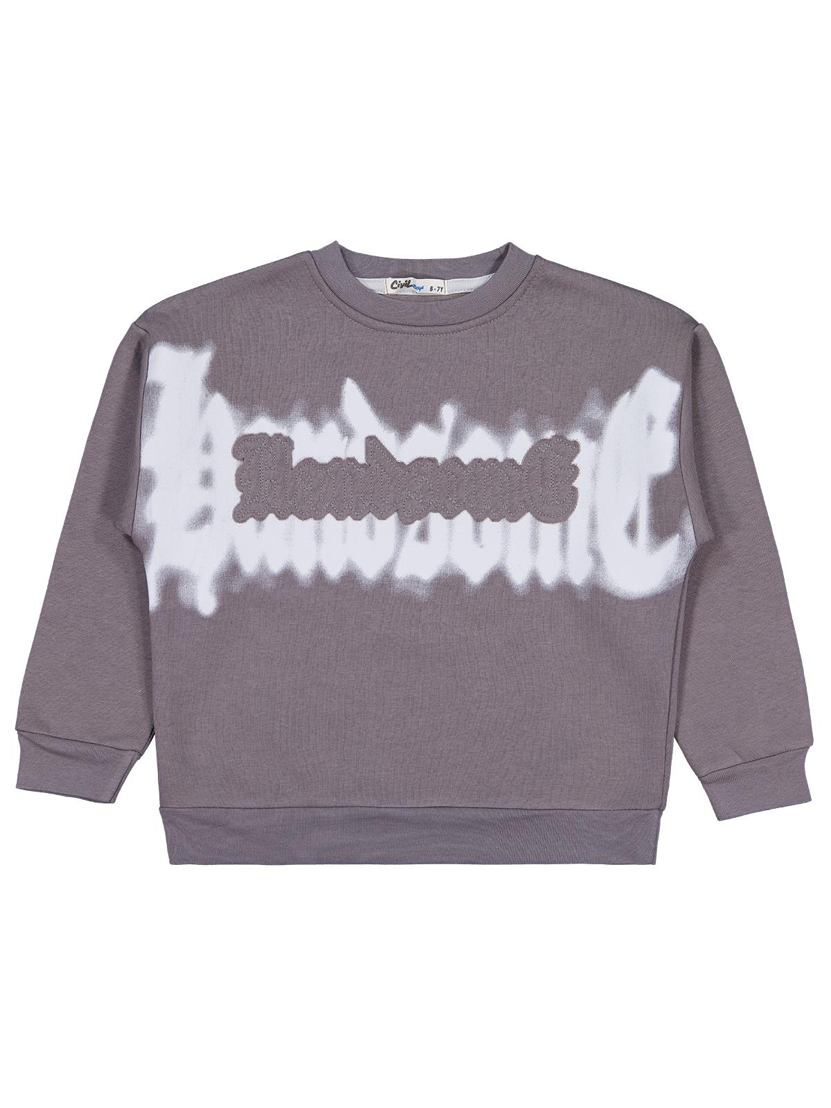 Civil Boys Banosome Baskılı 6-9 Yaş Sweatshirt - Gri