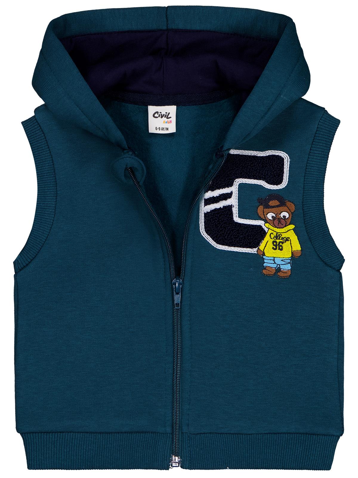 Civil Baby C Nakışlı 6-18 Ay Yelek - Yeşil