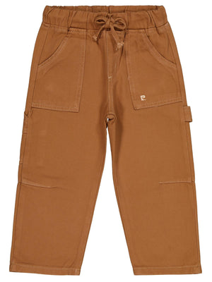 Pierre Cardin Nakışlı Pantolon | Gabardin Gömlek Yaka - Polo Baskılı | Okul Kreş ve Günlük Kullanım - Kahve