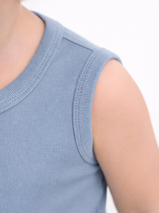 Civil Baby 5 li Organik Sıfır Kol  Çıtçıtlı Badi - Mavi