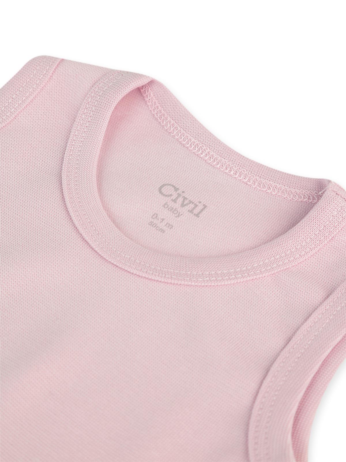 Civil Baby 5 li Organik Sıfır Kol 0-36 Ay Çıtçıtlı Badi - Bej