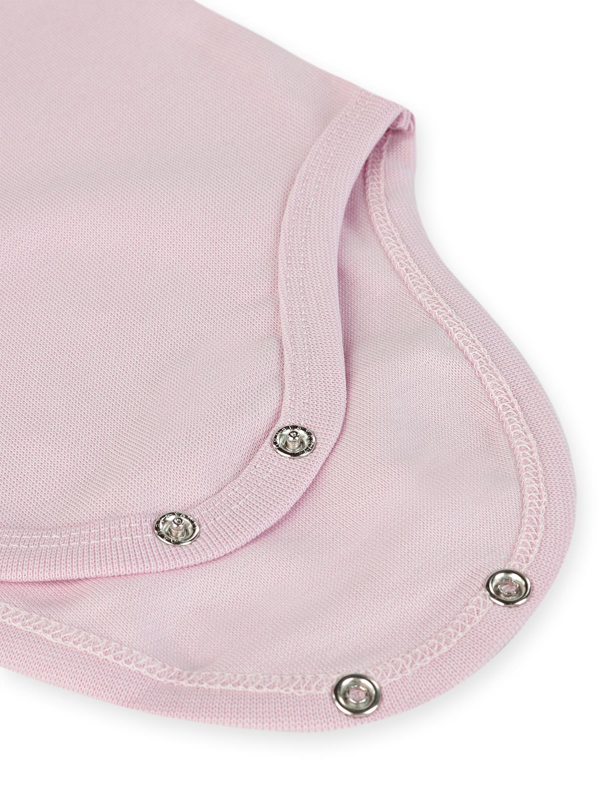 Civil Baby 5 li Organik Sıfır Kol 0-36 Ay Çıtçıtlı Badi - Pembe