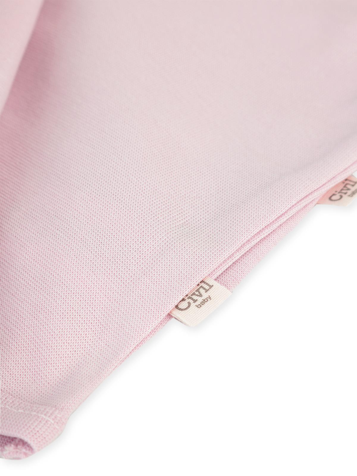 Civil Baby 5 li Organik Sıfır Kol 3-9 Ay Çıtçıtlı Badi - Pembe