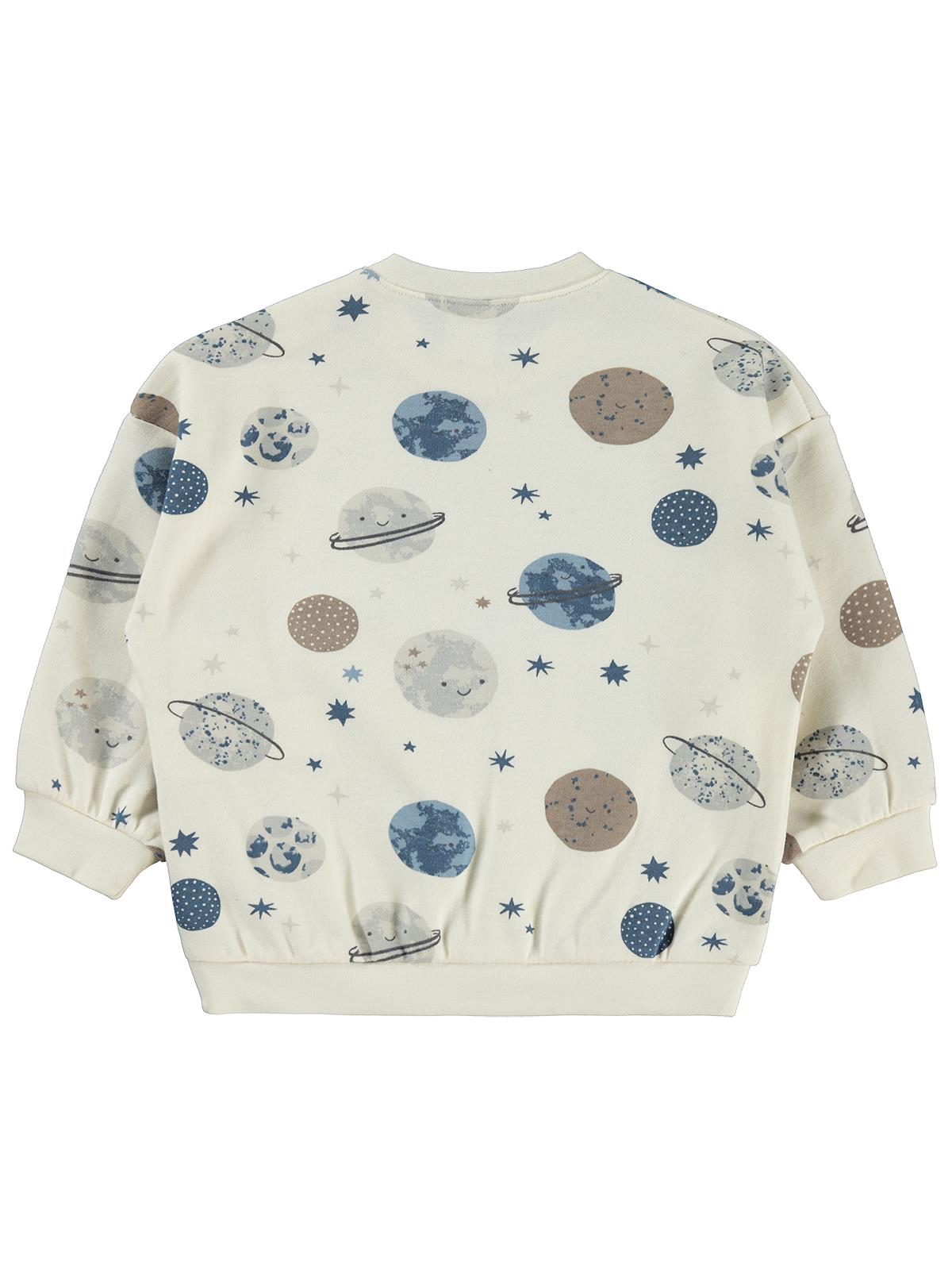 Civil Baby Gezegen Empirme 6-18 Ay Sweatshirt - Ekru