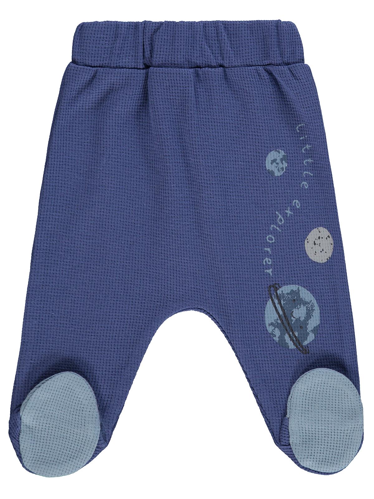 Civil Baby Gezegenler Baskılı 1-9 Ay Tek Alt Bebe - Mavi