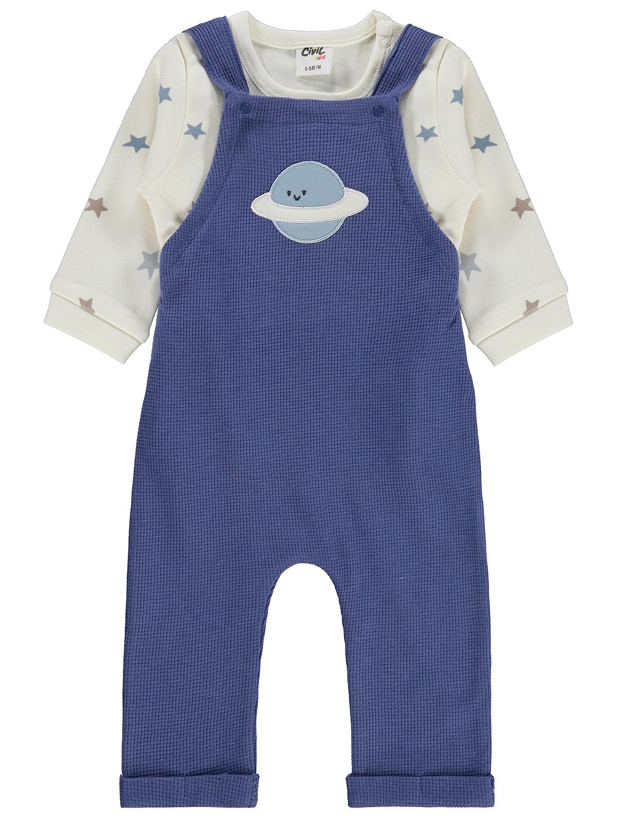 Civil Baby Gezegen Baskılı 6-18 Ay Slopet - Mavi