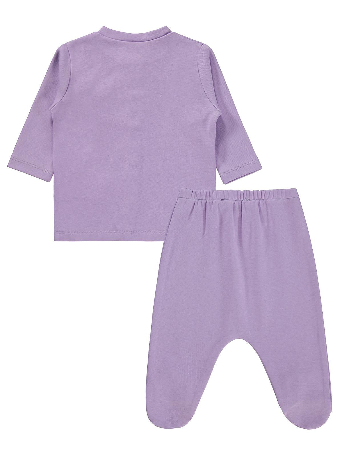 Civil Baby Düz 1-6 Ay Pijama Takımı - Lila
