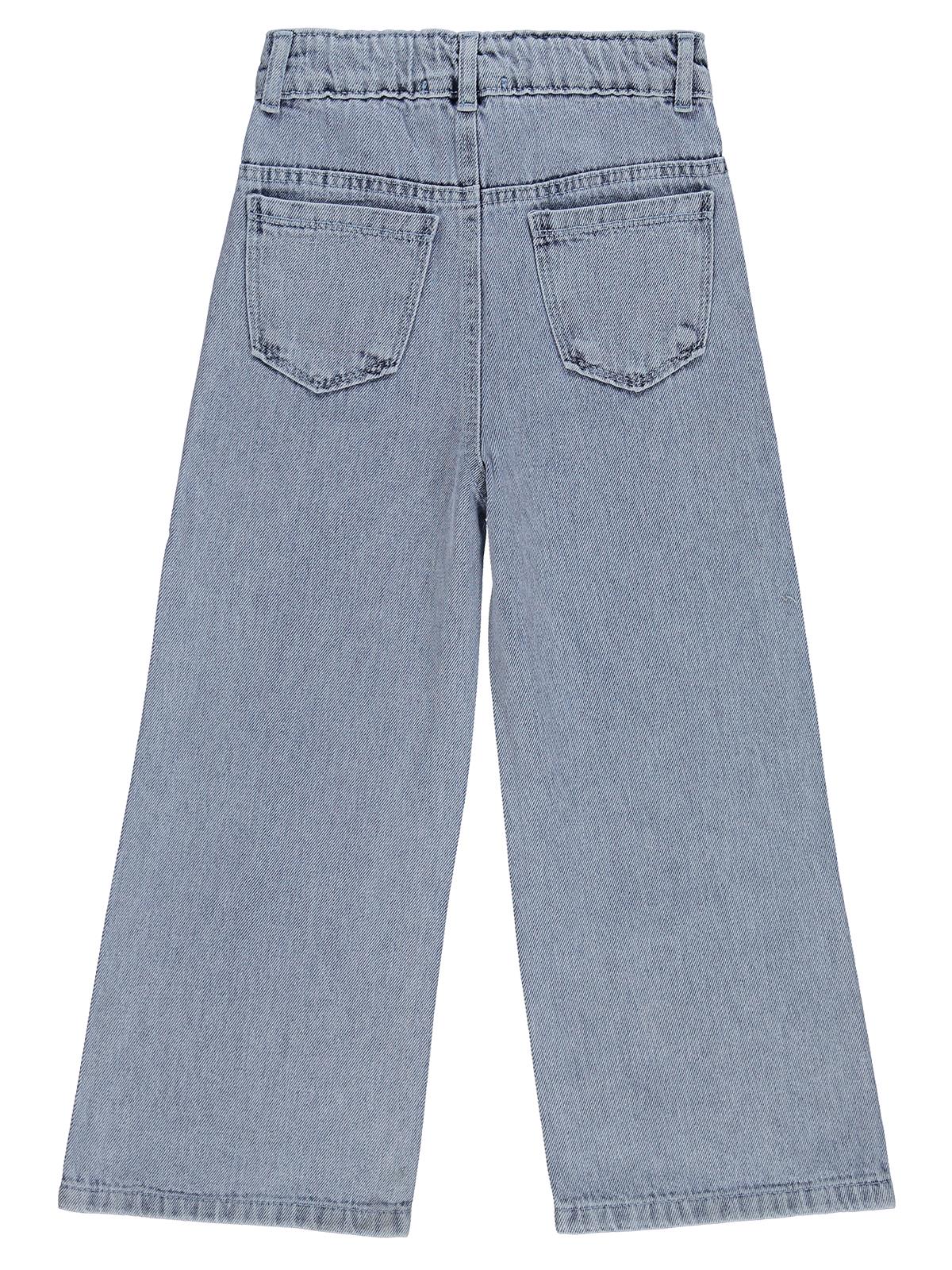 Civil Girls Taş Baskılı 10-13 Yaş Pantolon - Mavi