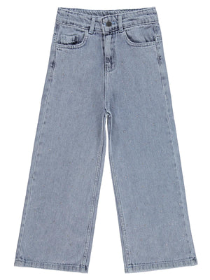 Civil Girls Taş Baskılı 10-13 Yaş Pantolon - Mavi