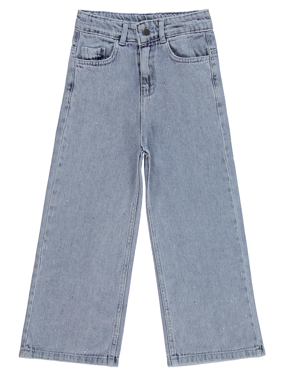 Civil Girls Taş Baskılı 10-13 Yaş Pantolon - Mavi