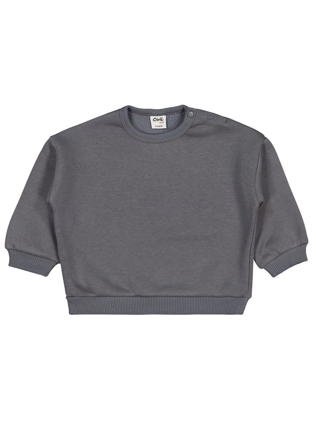 Civil Baby Basic 6-18 Ay Sweatshirt - Gri