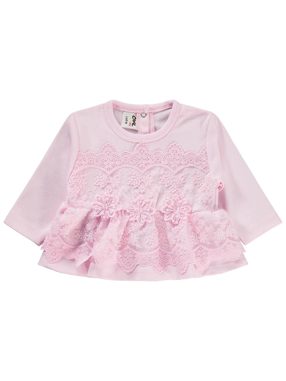 Civil Baby Fırfır Tüllü 3-12 Ay Takım - Pembe
