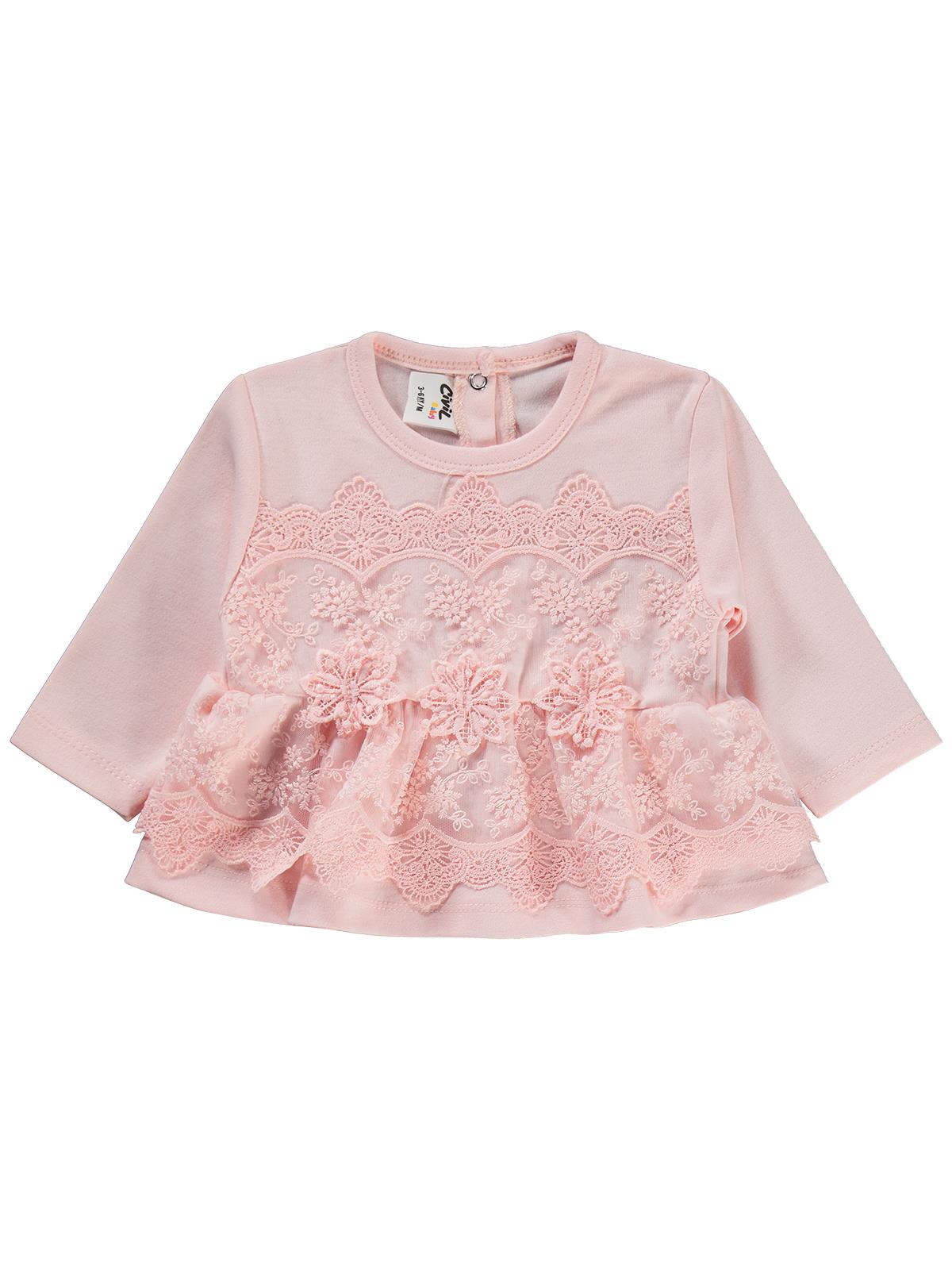 Civil Baby Fırfır Tüllü 3-12 Ay Takım - Pembe