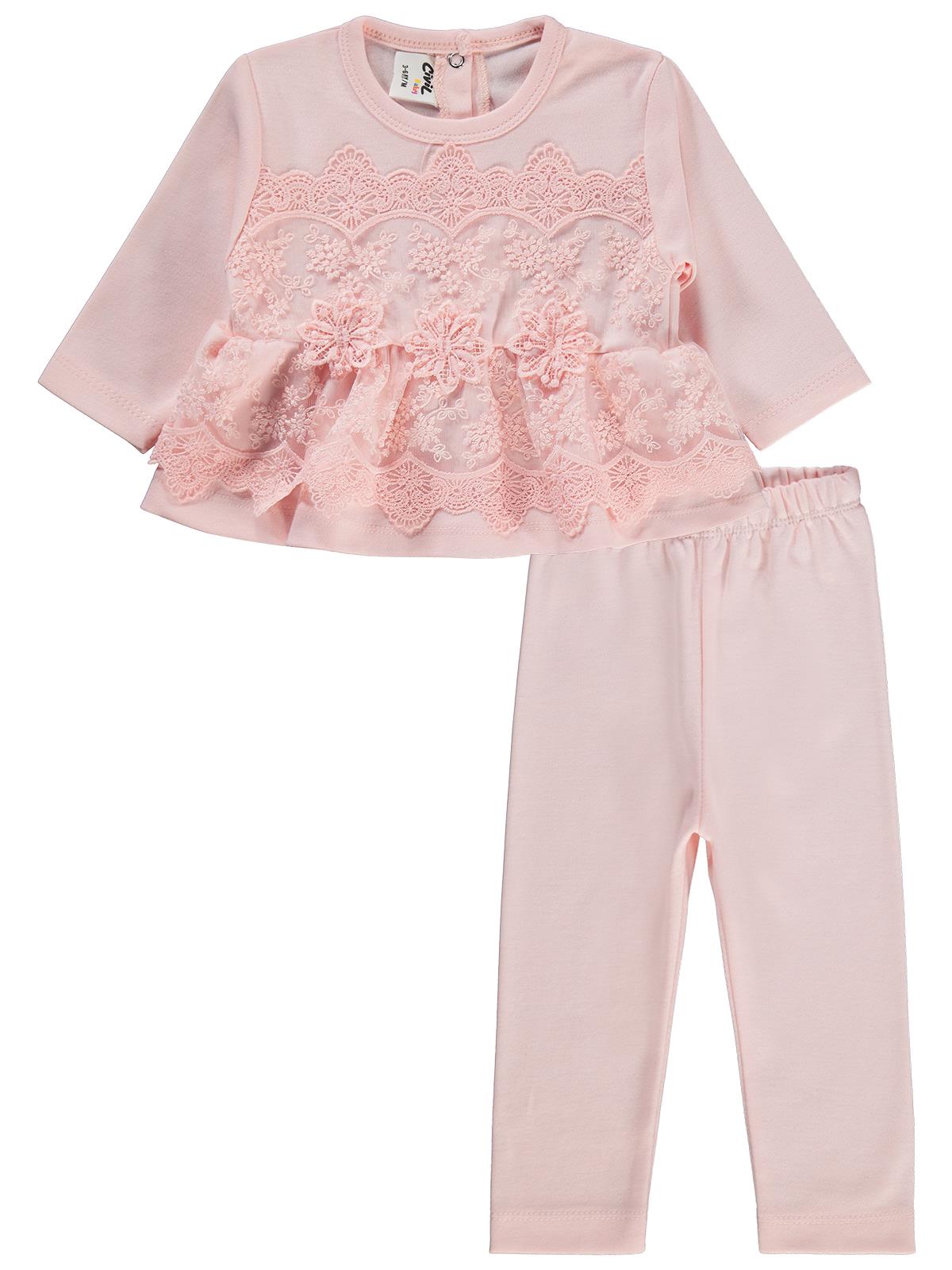 Civil Baby Fırfır Tüllü 3-12 Ay Takım - Pembe