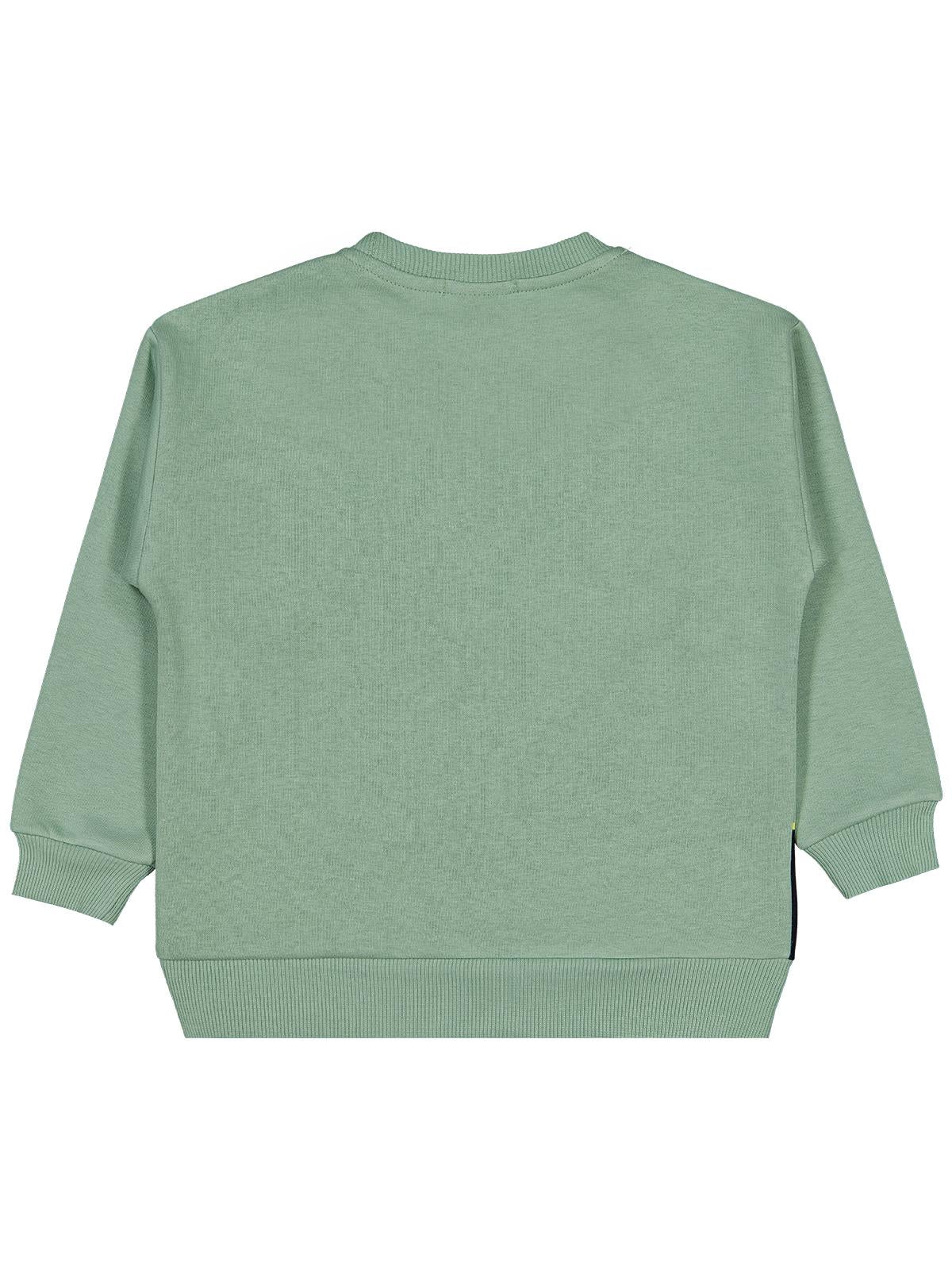 Batman Baskılı Sweatshirt | 3 İp Uzun Kol Bisiklet Yaka Baskılı | Okul Kreş ve Günlük Kullanım - Yeşil