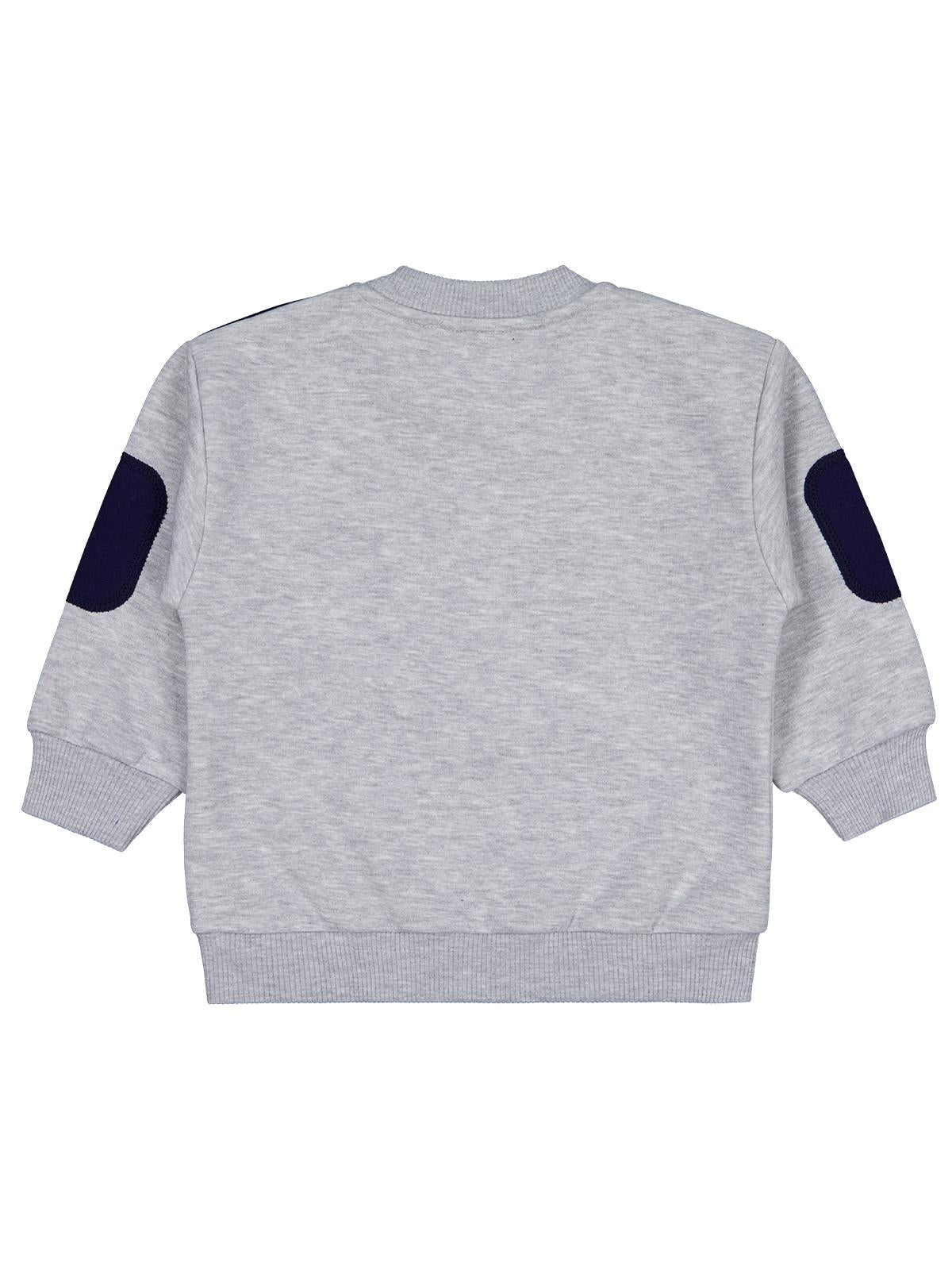 Civil Erkek Çocuk Camp Baskılı Sweatshirt | 3 İp Uzun Kol | Okul Kreş ve Günlük Kullanım - Gri