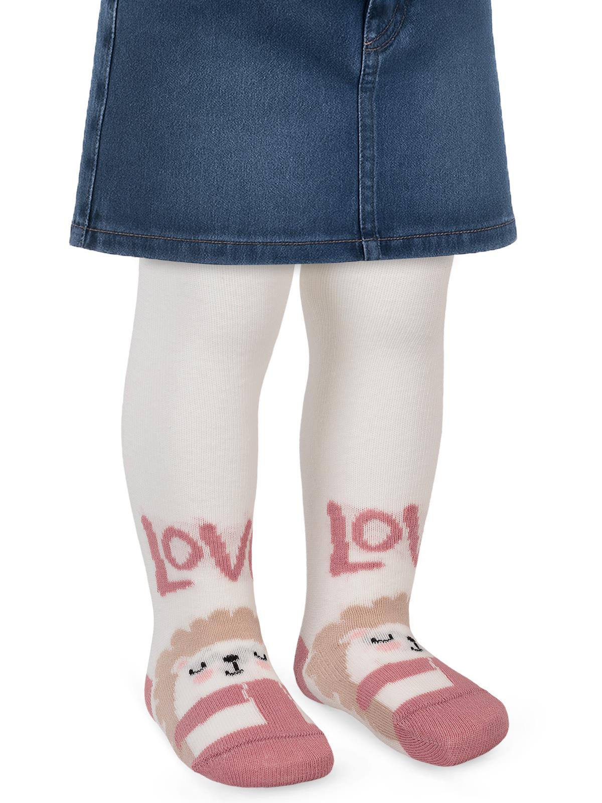 Civil Baby Love 6-18 Ay Bebek Kız Külotlu Çorap - Ekru