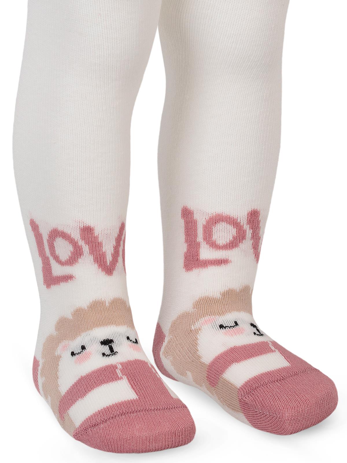 Civil Baby Love 6-18 Ay Bebek Kız Külotlu Çorap - Ekru