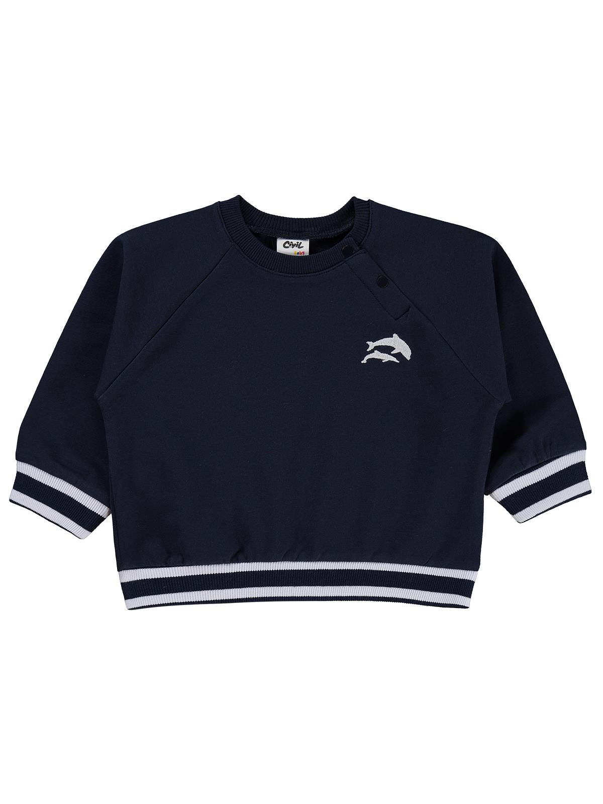 Civil Baby Yunus Nakışlı 6-18 Ay Sweatshirt - Lacivert