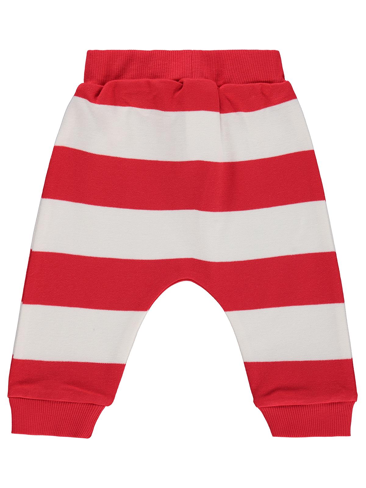 Civil Baby Çizgili 6-18 Ay Eşofman Altı - Kırmızı