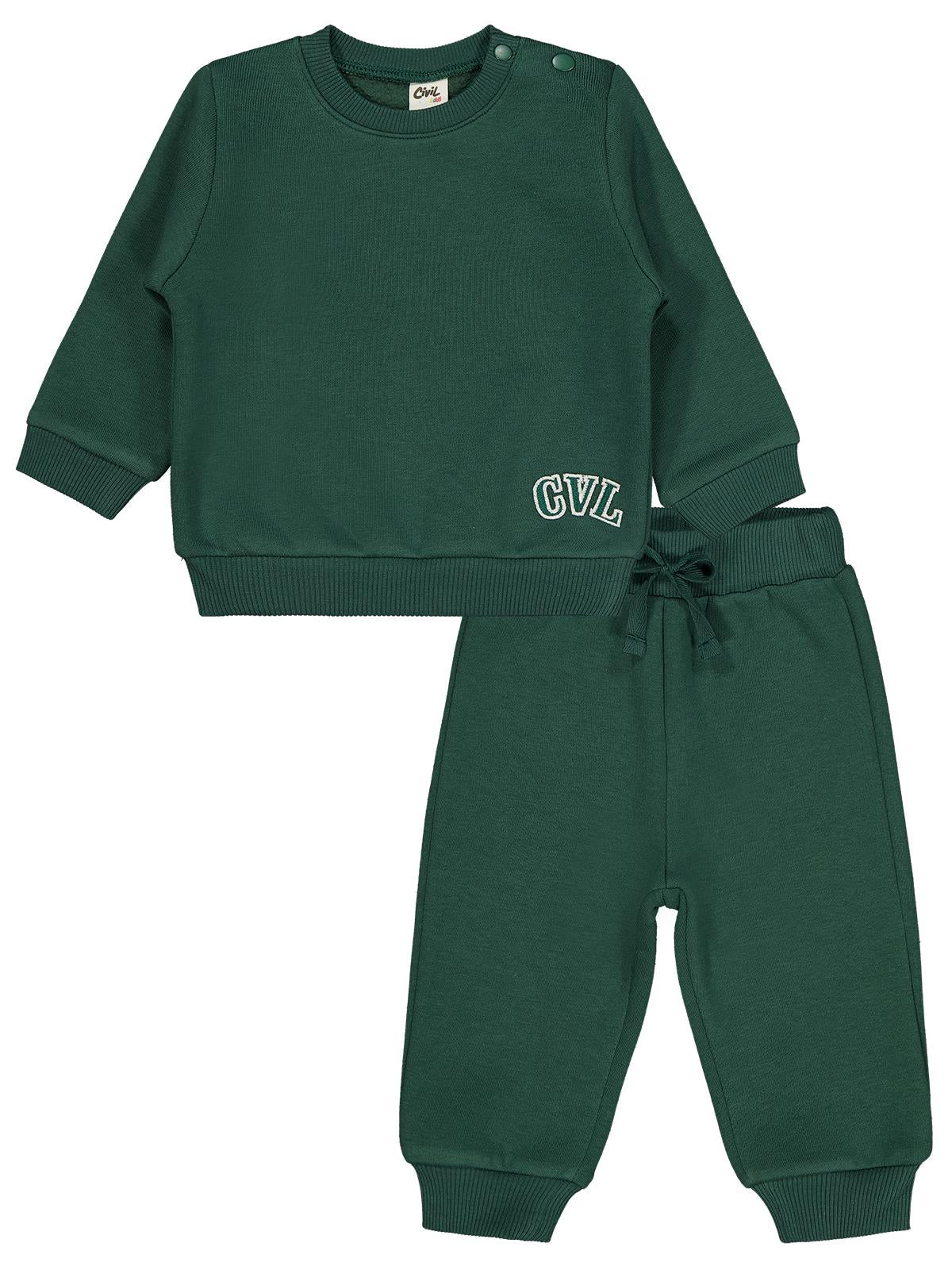 Civil Baby Cvl Nakışlı 6-18 Ay Takım - Gri