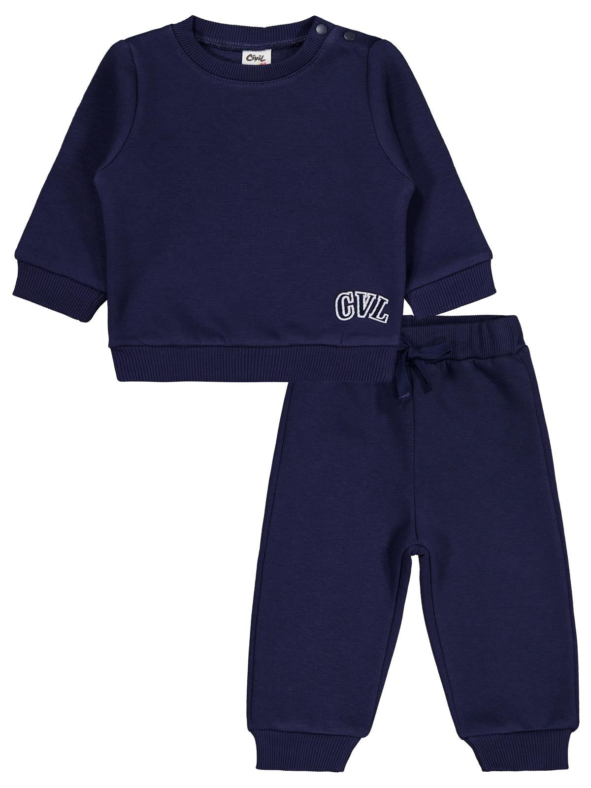 Civil Baby Cvl Nakışlı 6-18 Ay Takım - Gri