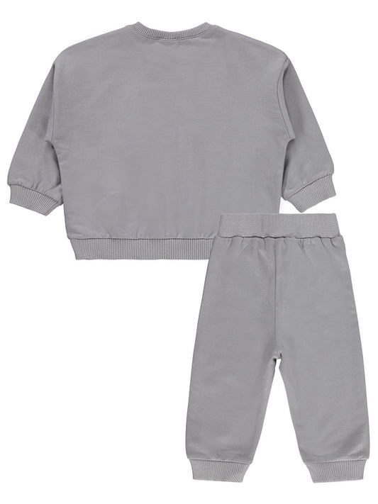 Civil Baby Baskılı 2'li 6-18 Ay Takım - Gri