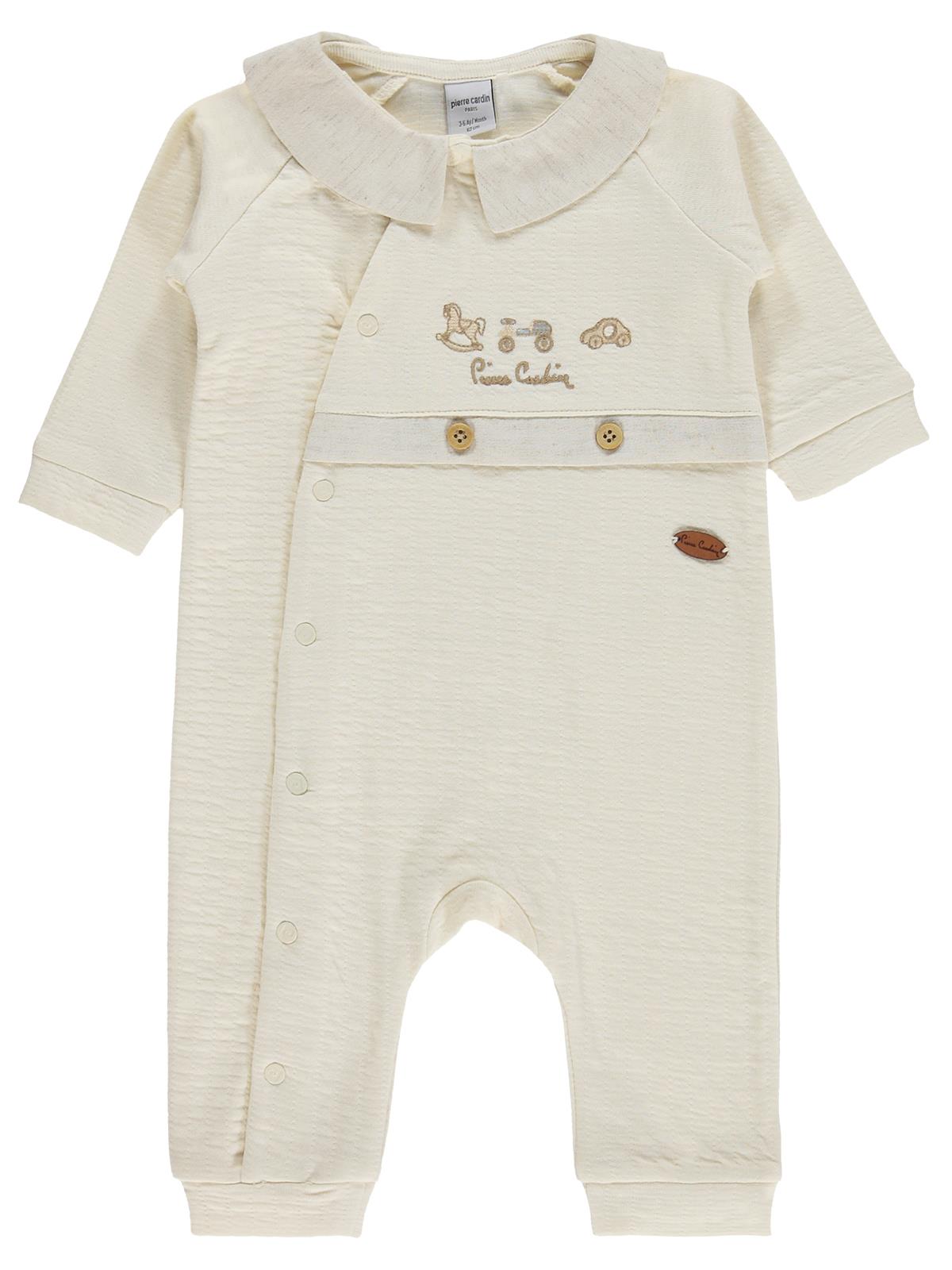 Pierre Cardin Retro Toyz Baskılı 3-12 Ay Tulum - Ekru